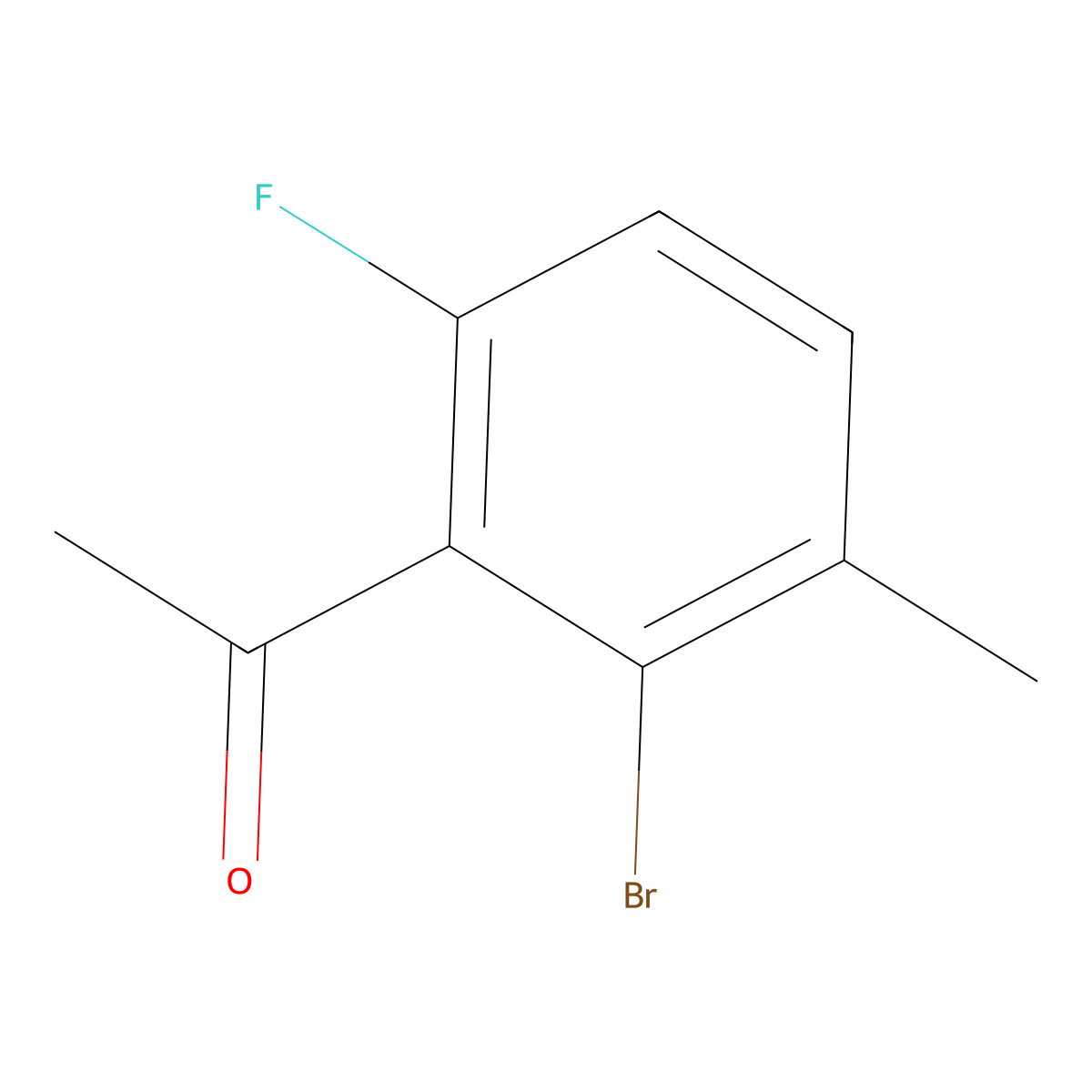 1-(2-Bromo-6-fluoro-3-methylphenyl)ethanone molecular structure, CAS 1514581-21-5