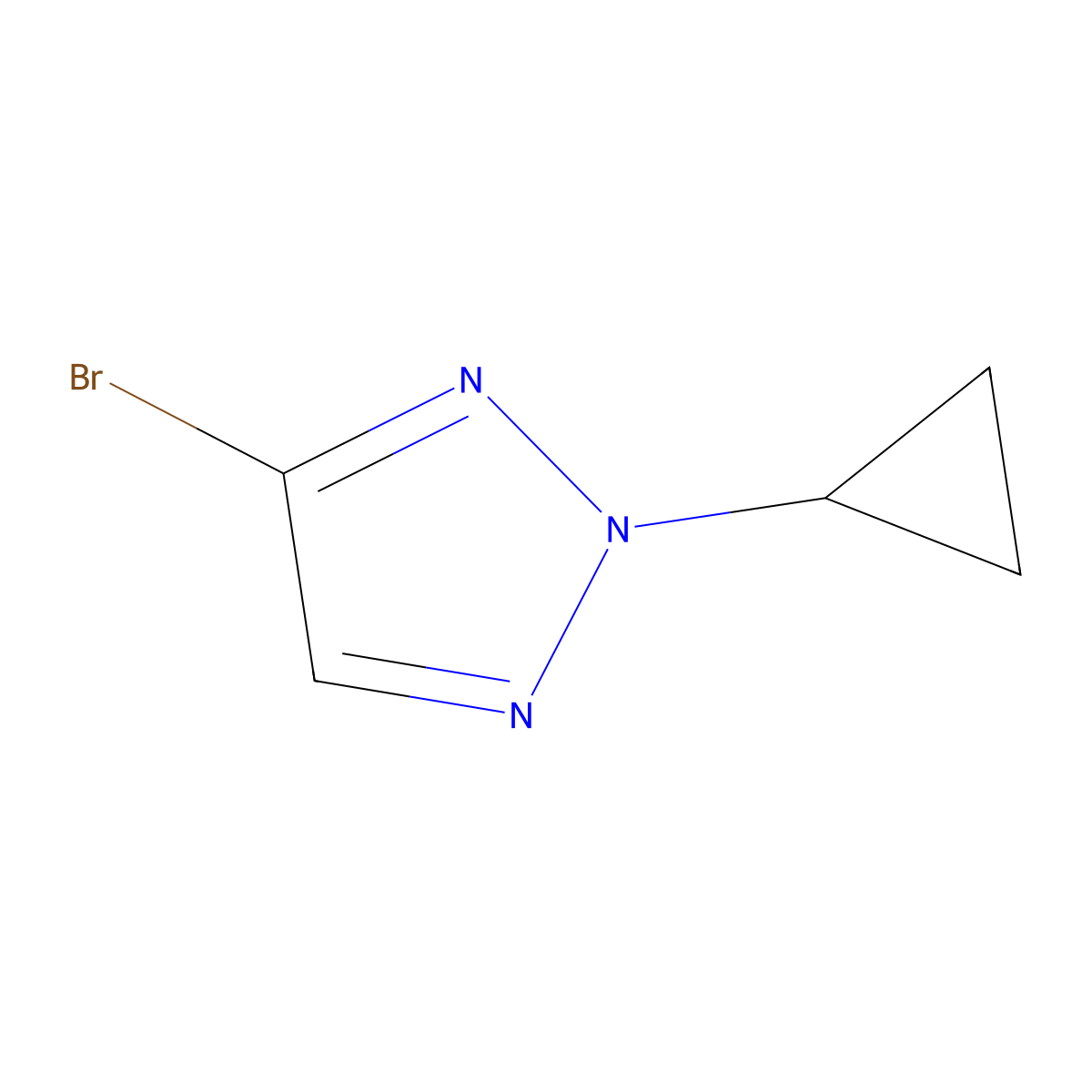 4-bromo-2-cyclopropyl-2H-1,2,3-triazole molecular structure, CAS 1514587-19-9