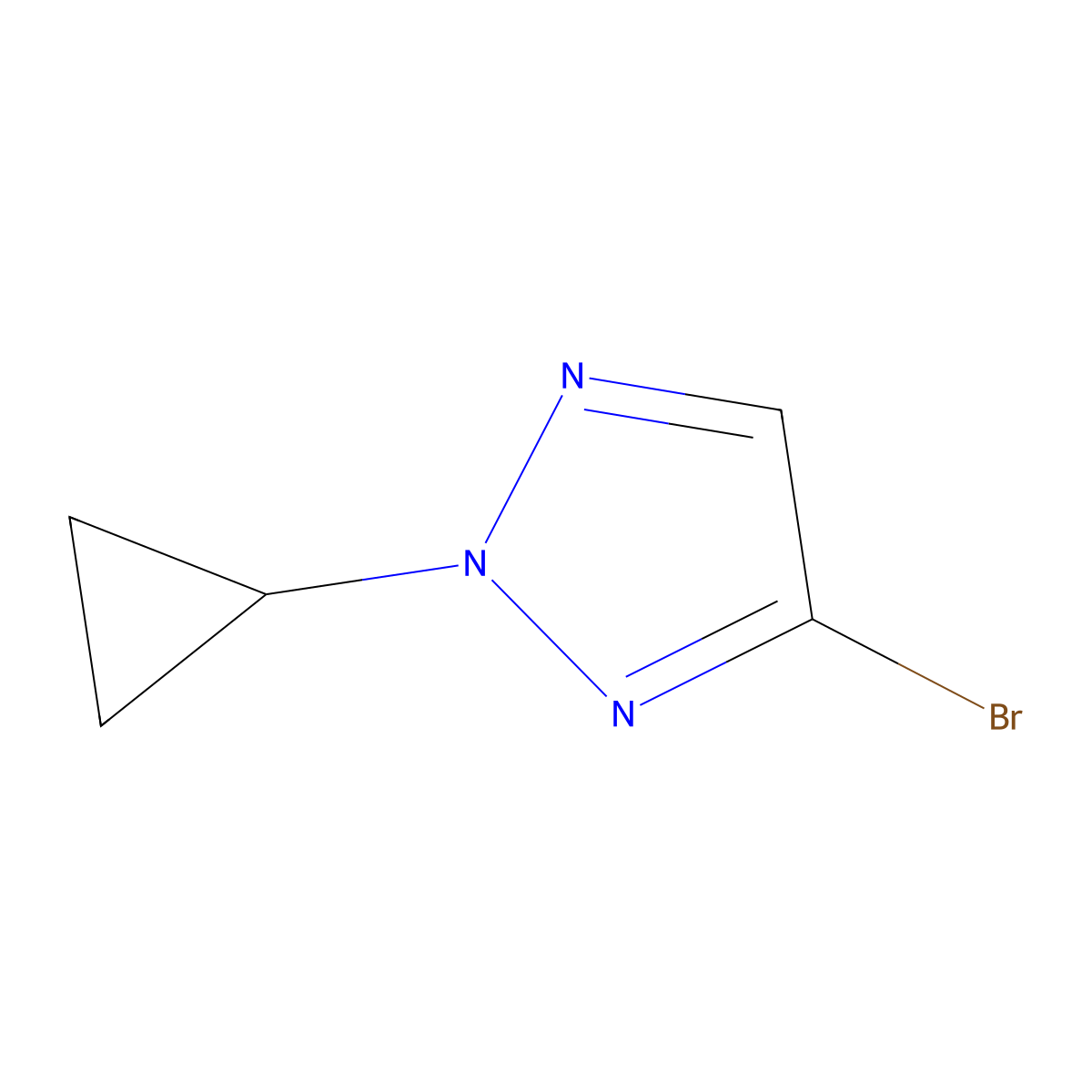 4-bromo-2-cyclopropyl-2H-1,2,3-triazole molecular structure, CAS 1514587-19-9