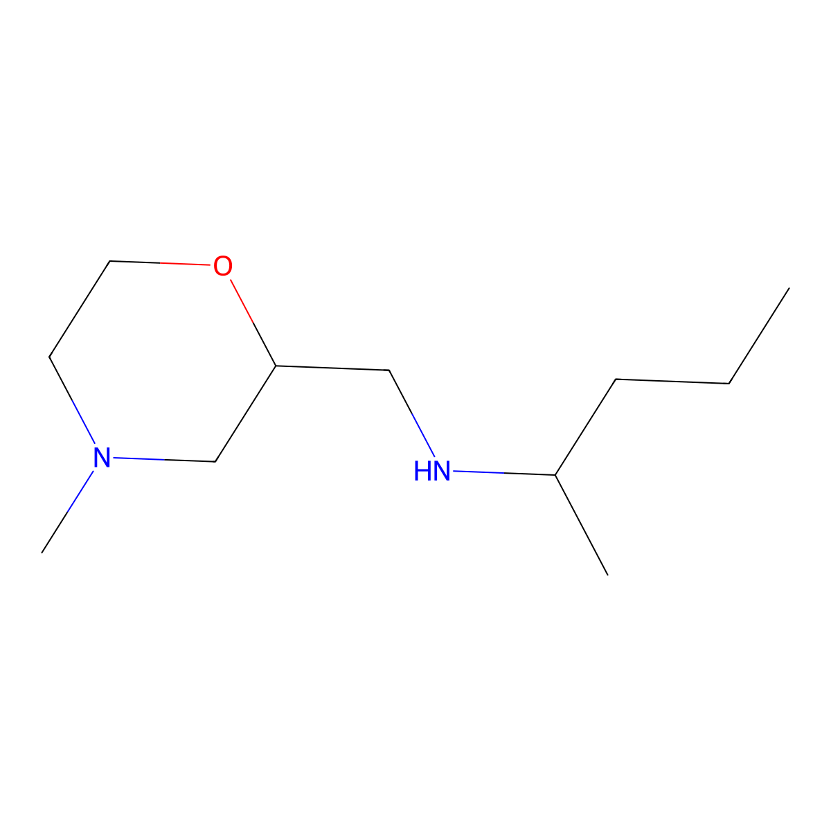 [(4-Methylmorpholin-2-yl)methyl](pentan-2-yl)amine molecular structure, CAS 1514588-63-6