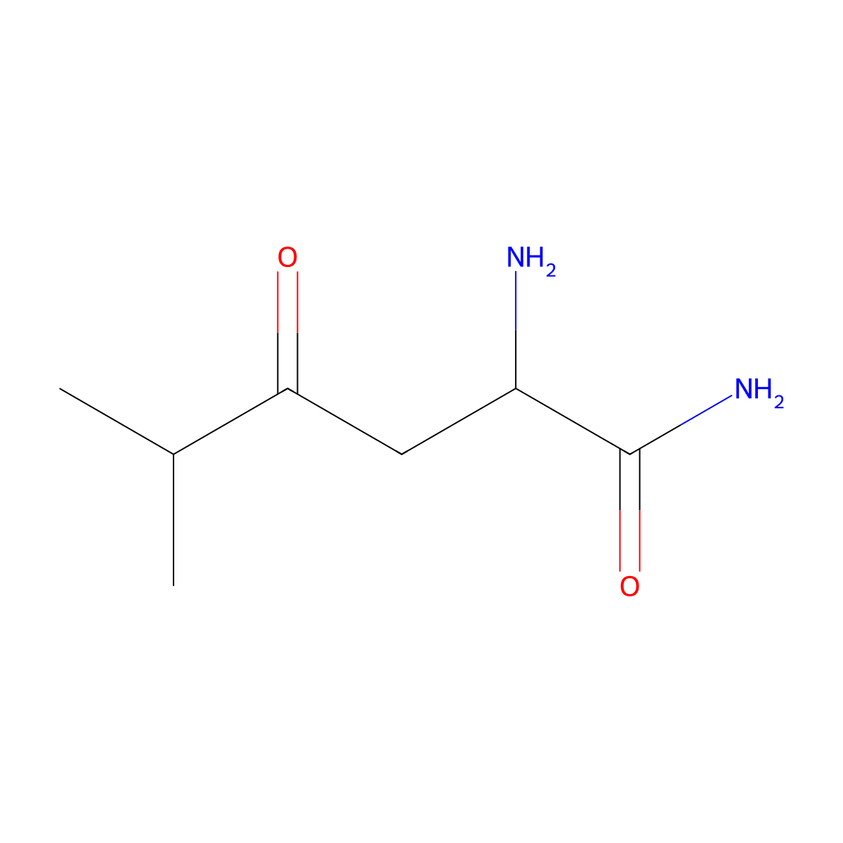 2-Amino-5-methyl-4-oxohexanamide molecular structure, CAS 1514589-08-2