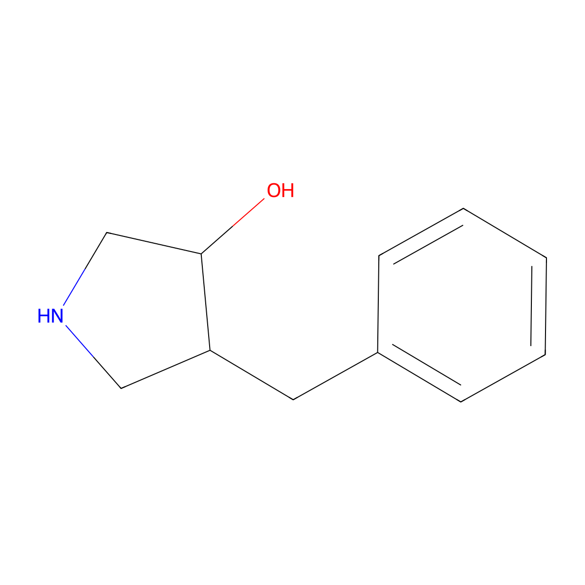 4-Benzylpyrrolidin-3-ol molecular structure, CAS 1514594-25-2