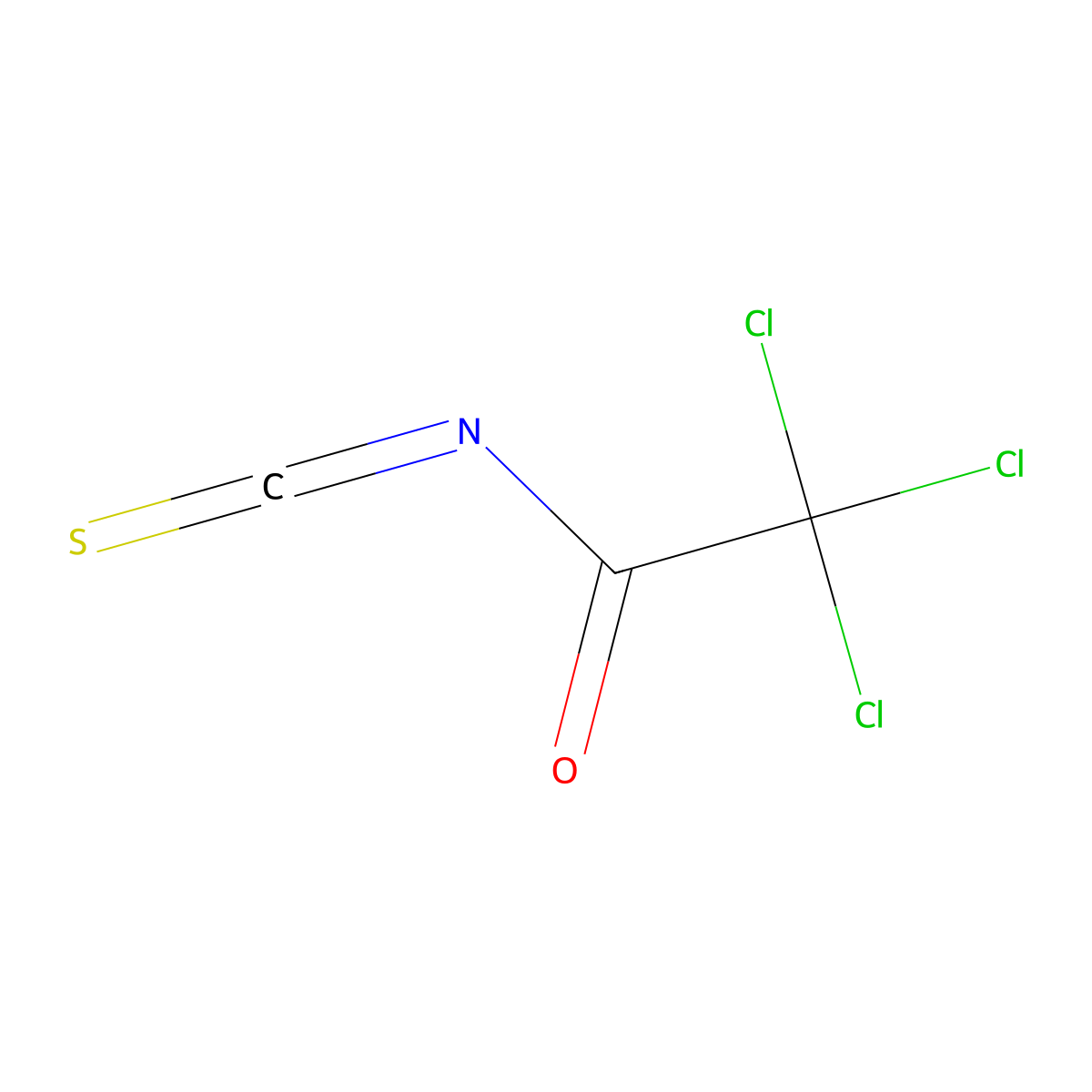 Trichloroethanecarbonyl isothiocyanate molecular structure, CAS 15146-49-3