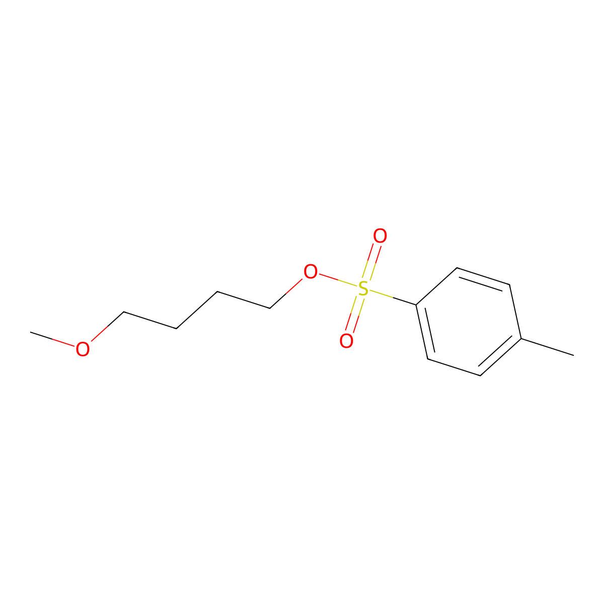 Toluene-4-sulfonic acid 4-methoxy-butyl ester molecular structure, CAS 15146-93-7