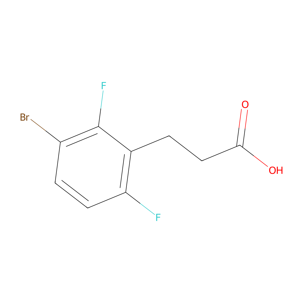 3-(3-Bromo-2,6-difluorophenyl)propanoic acid molecular structure, CAS 1514601-41-2