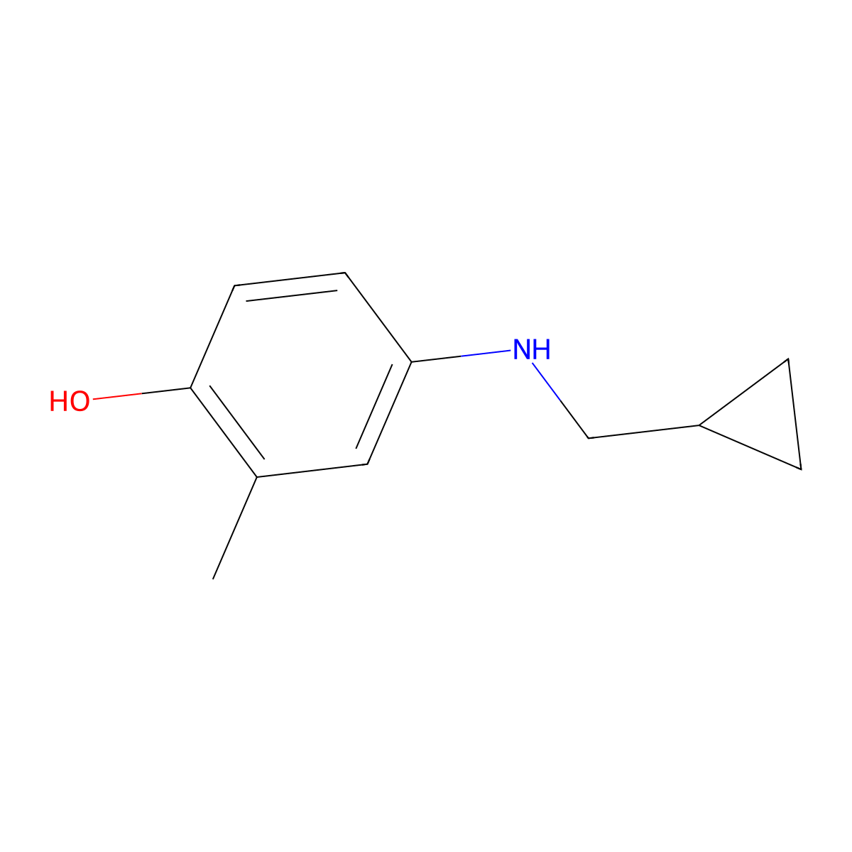 4-(Cyclopropylmethylamino)-2-methylphenol molecular structure, CAS 1514622-83-3