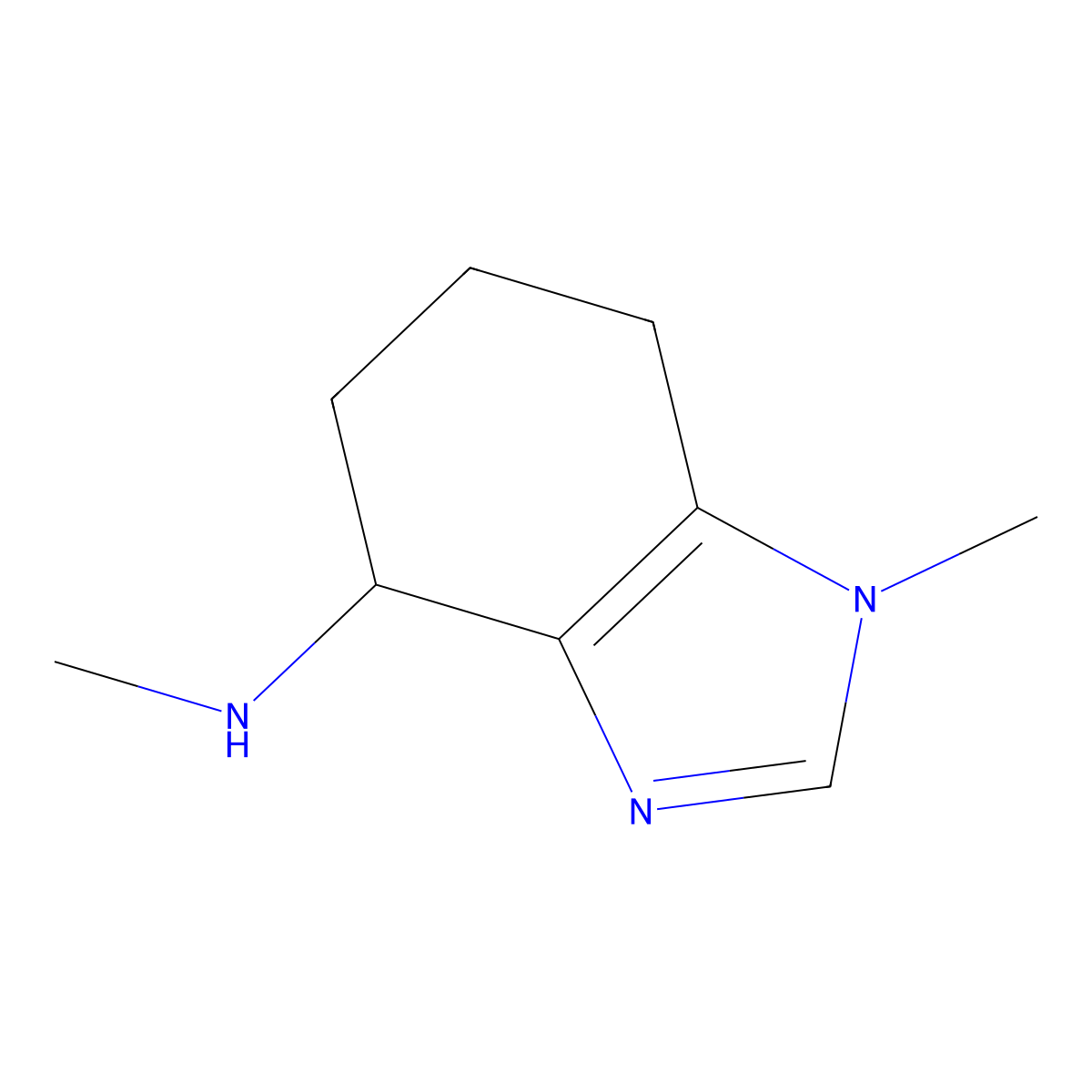 N,1-Dimethyl-4,5,6,7-tetrahydro-1H-1,3-benzodiazol-4-amine molecular structure, CAS 1514624-11-3