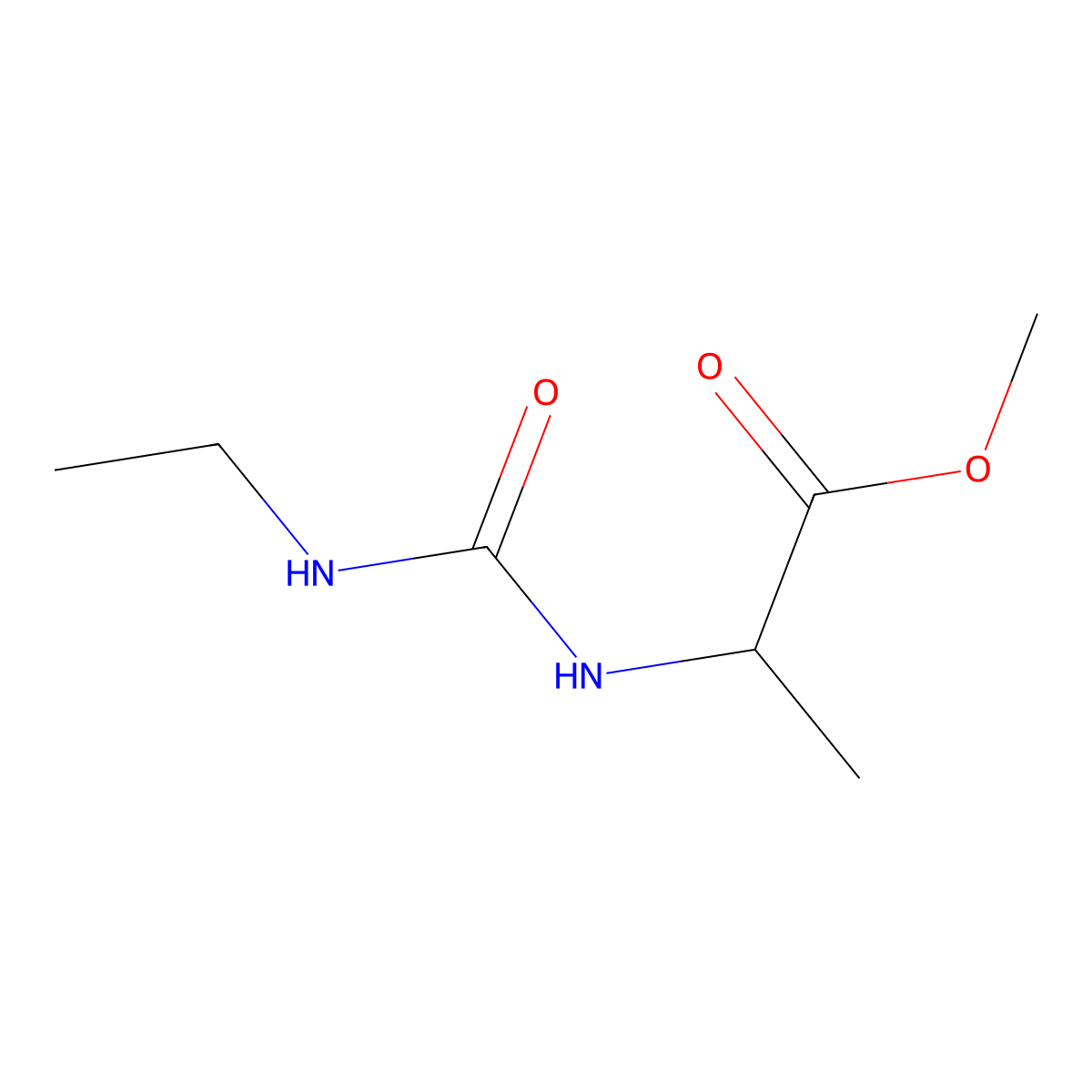 Methyl 2-[(ethylcarbamoyl)amino]propanoate molecular structure, CAS 1514631-92-5