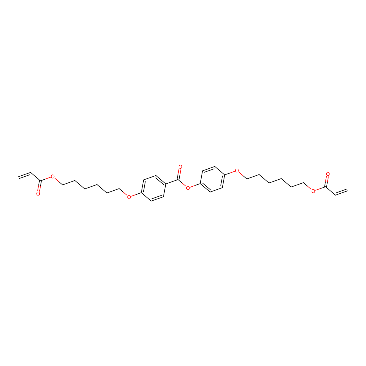 4-((6-(Acryloyloxy)hexyl)oxy)phenyl 4-((6-(acryloyloxy)hexyl)oxy)benzoate molecular structure, CAS 151464-39-0