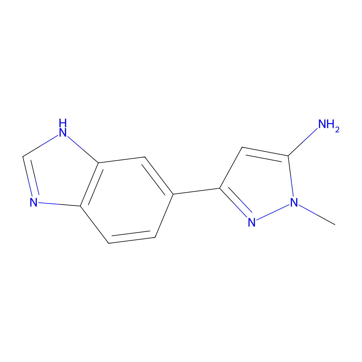 3-(1h-1,3-Benzodiazol-5-yl)-1-methyl-1h-pyrazol-5-amine molecular structure, CAS 1514663-40-1