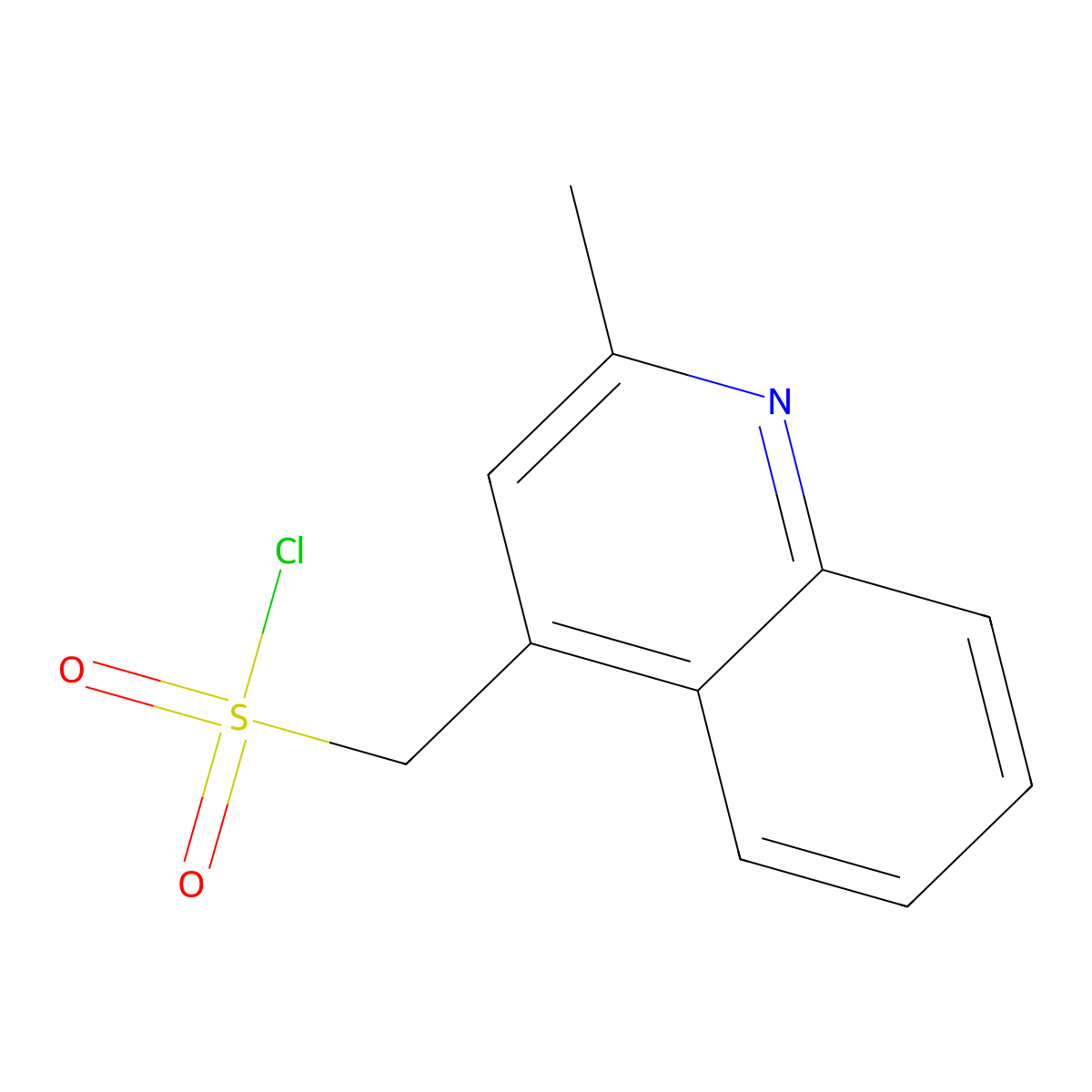 (2-Methylquinolin-4-yl)methanesulfonyl chloride molecular structure, CAS 1514683-43-2