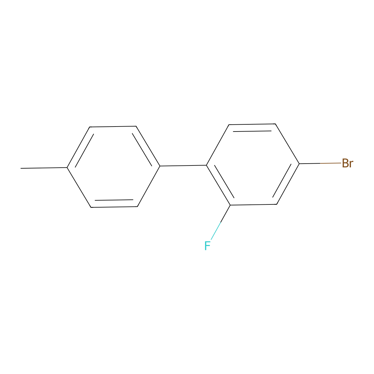 4-Bromo-2-fluoro-4'-methyl-1,1'-biphenyl molecular structure, CAS 1514720-45-6