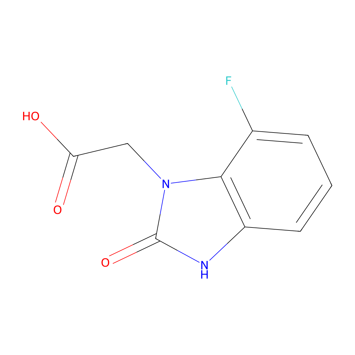 2-(7-Fluoro-2-oxo-2,3-dihydrobenzo[d]imidazol-1-yl)acetic acid molecular structure, CAS 1514726-22-7