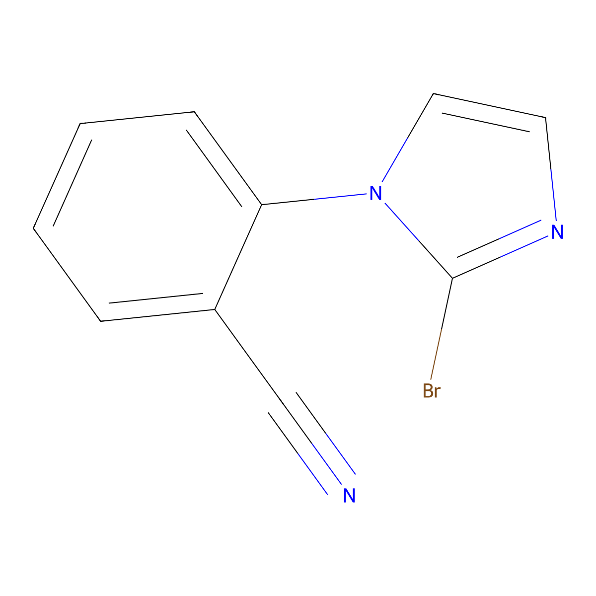 2-(2-bromo-1H-imidazol-1-yl)benzonitrile molecular structure, CAS 1514726-25-0