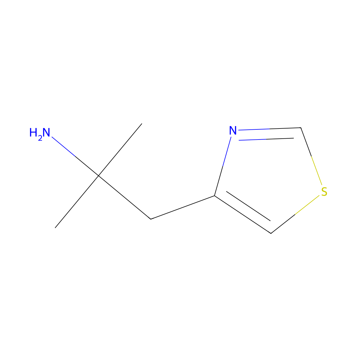 2-Methyl-1-(thiazol-4-yl)propan-2-amine molecular structure, CAS 1514736-02-7