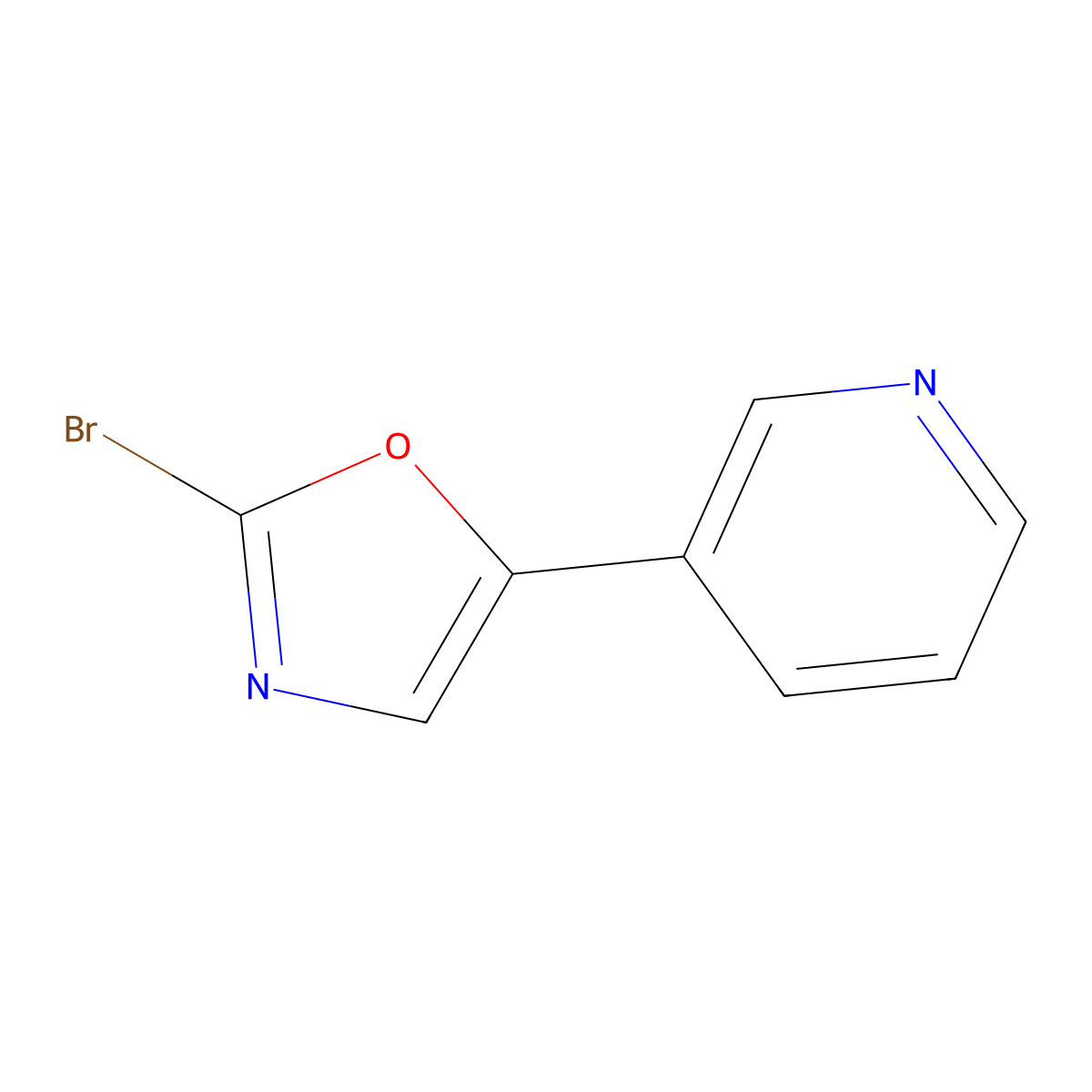 2-Bromo-5-(pyridin-3-yl)oxazole molecular structure, CAS 1514737-93-9