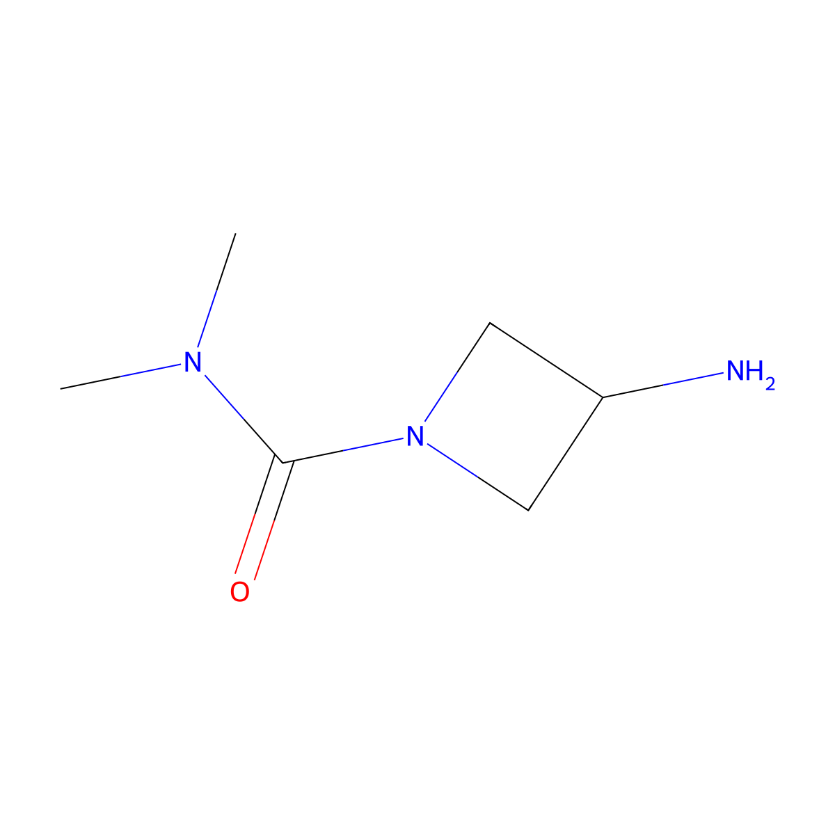 3-amino-N,N-dimethylazetidine-1-carboxamide molecular structure, CAS 1514744-40-1