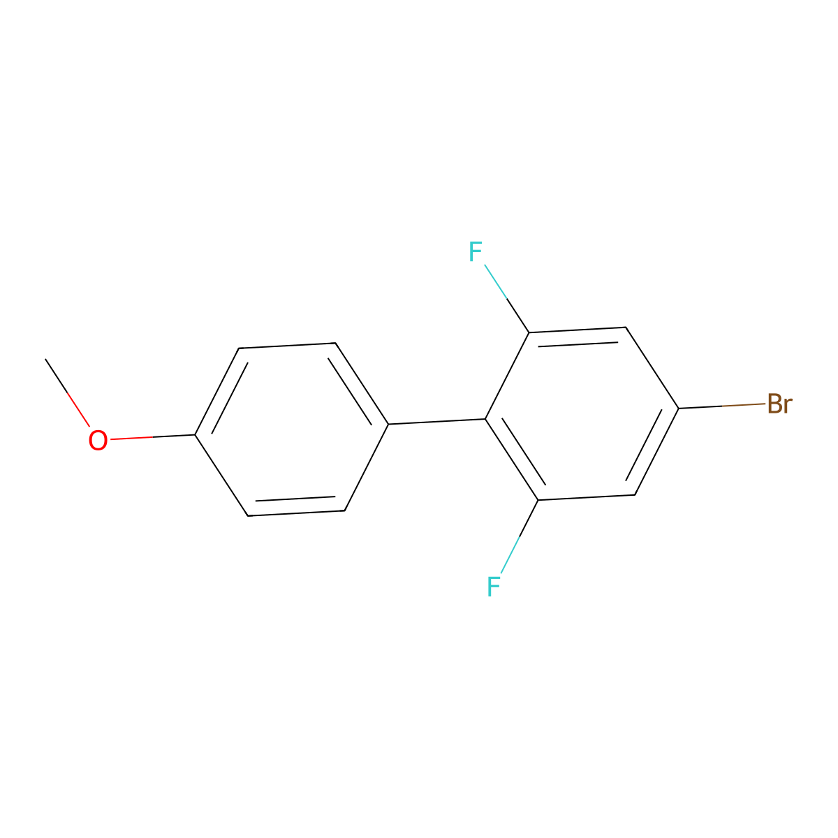 4-Bromo-2,6-difluoro-4'-methoxy-1,1'-biphenyl molecular structure, CAS 1514750-76-5