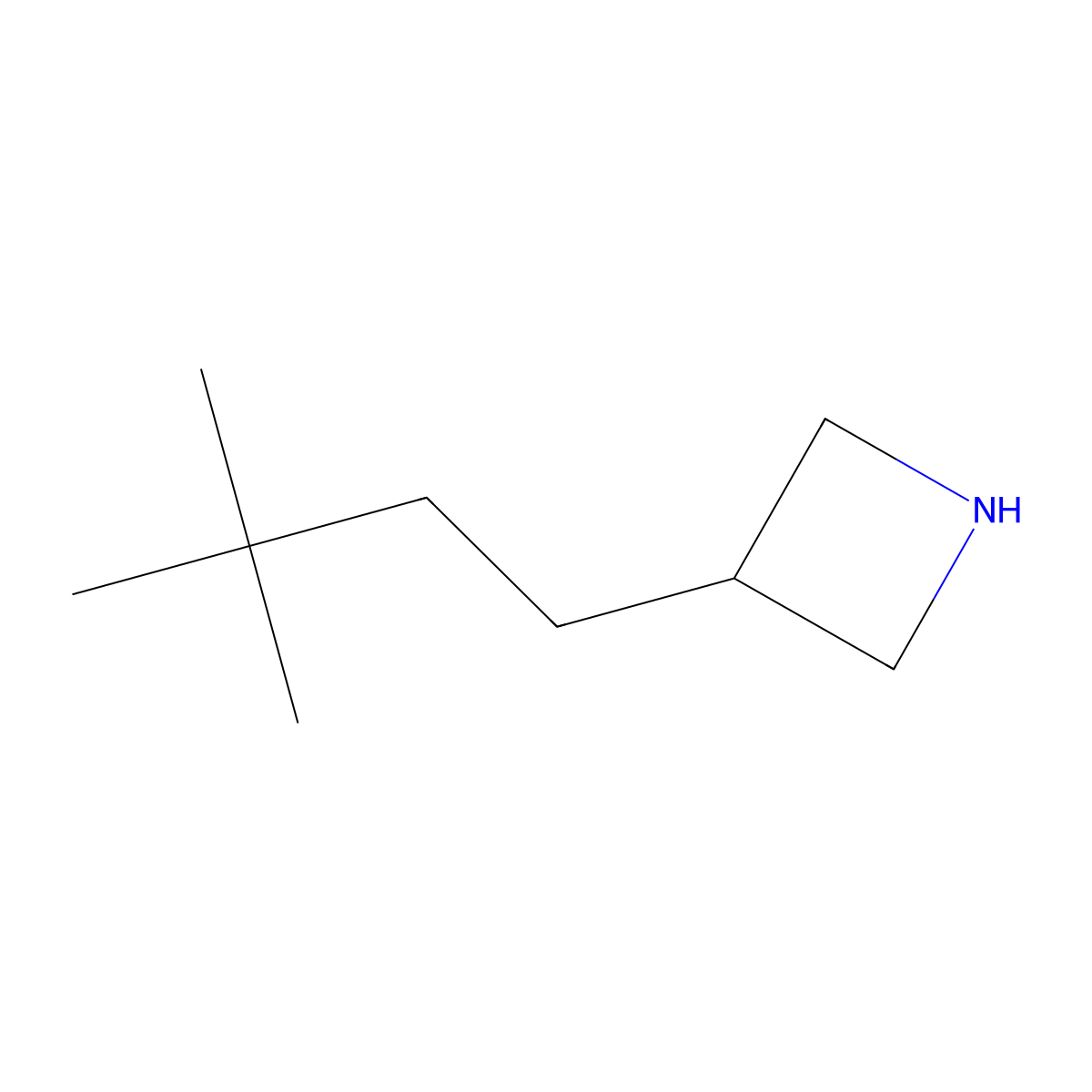 3-(3,3-Dimethylbutyl)azetidine molecular structure, CAS 1514753-89-9