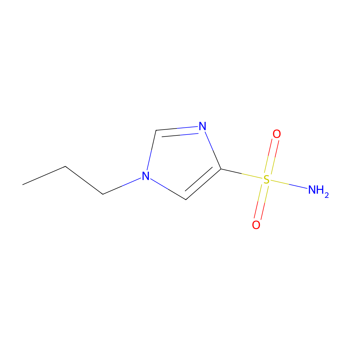 1-propyl-1H-imidazole-4-sulfonamide molecular structure, CAS 1514756-79-6