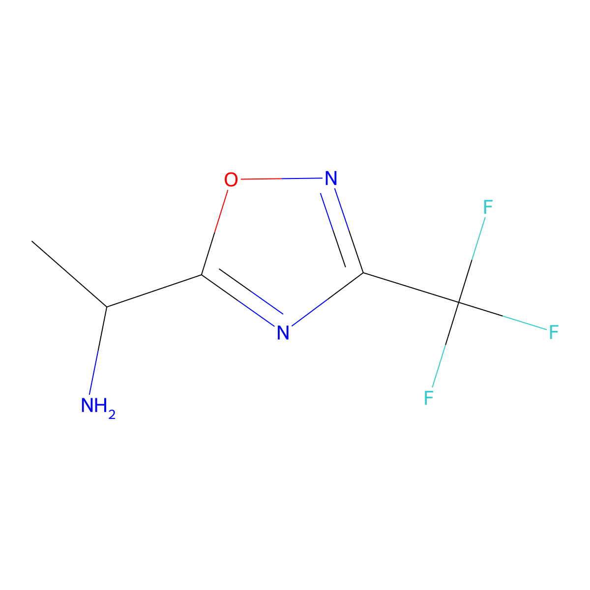 1-[3-(Trifluoromethyl)-1,2,4-oxadiazol-5-yl]ethan-1-amine molecular structure, CAS 1514783-87-9