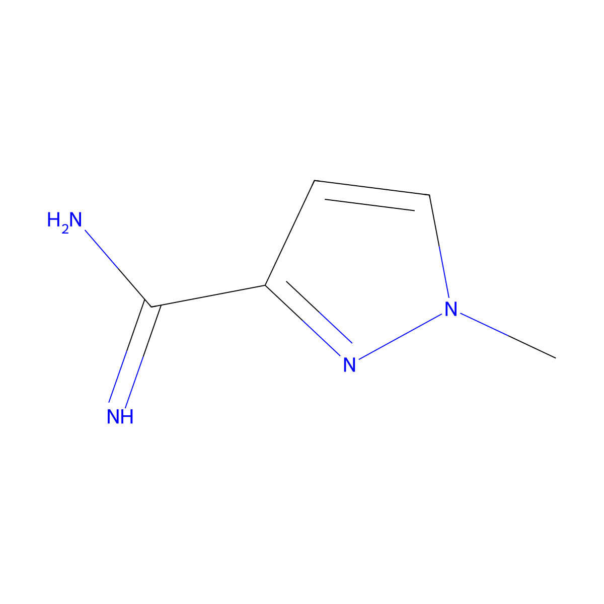 1-Methyl-1H-pyrazole-3-carboximidamide molecular structure, CAS 1514790-25-0