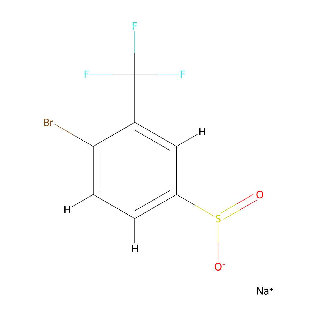 Sodium 4-bromo-3-(trifluoromethyl)benzene-1-sulfinate molecular structure, CAS 1514793-90-8