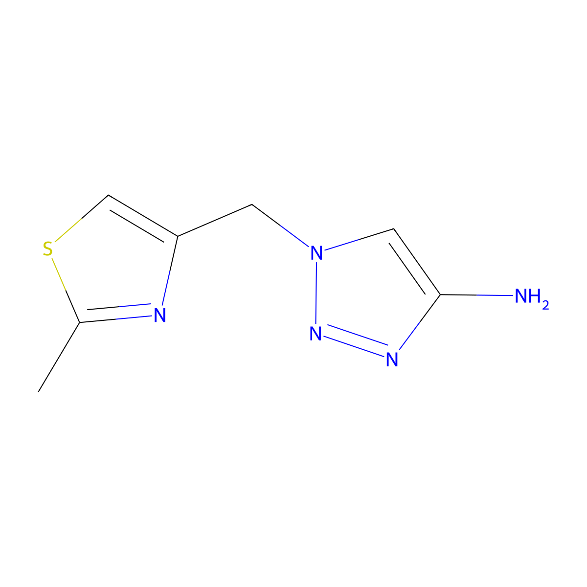 1-[(2-methyl-1,3-thiazol-4-yl)methyl]-1H-1,2,3-triazol-4-amine molecular structure, CAS 1514799-23-5