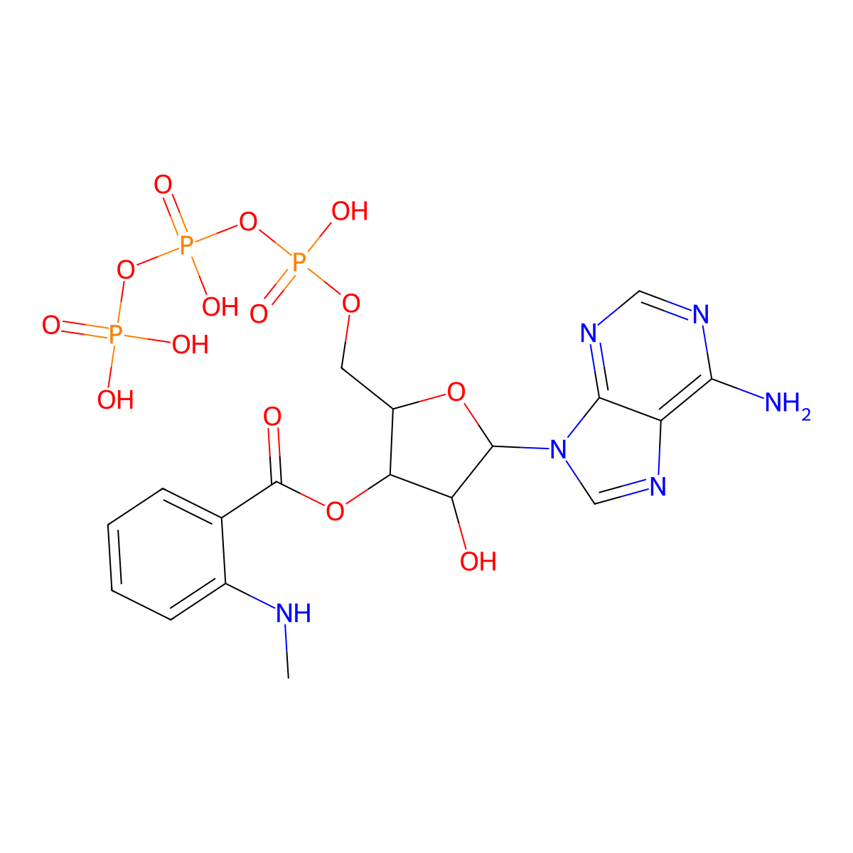 3'-O-(N-Methylanthraniloyl) ATP molecular structure, CAS 151481-86-6