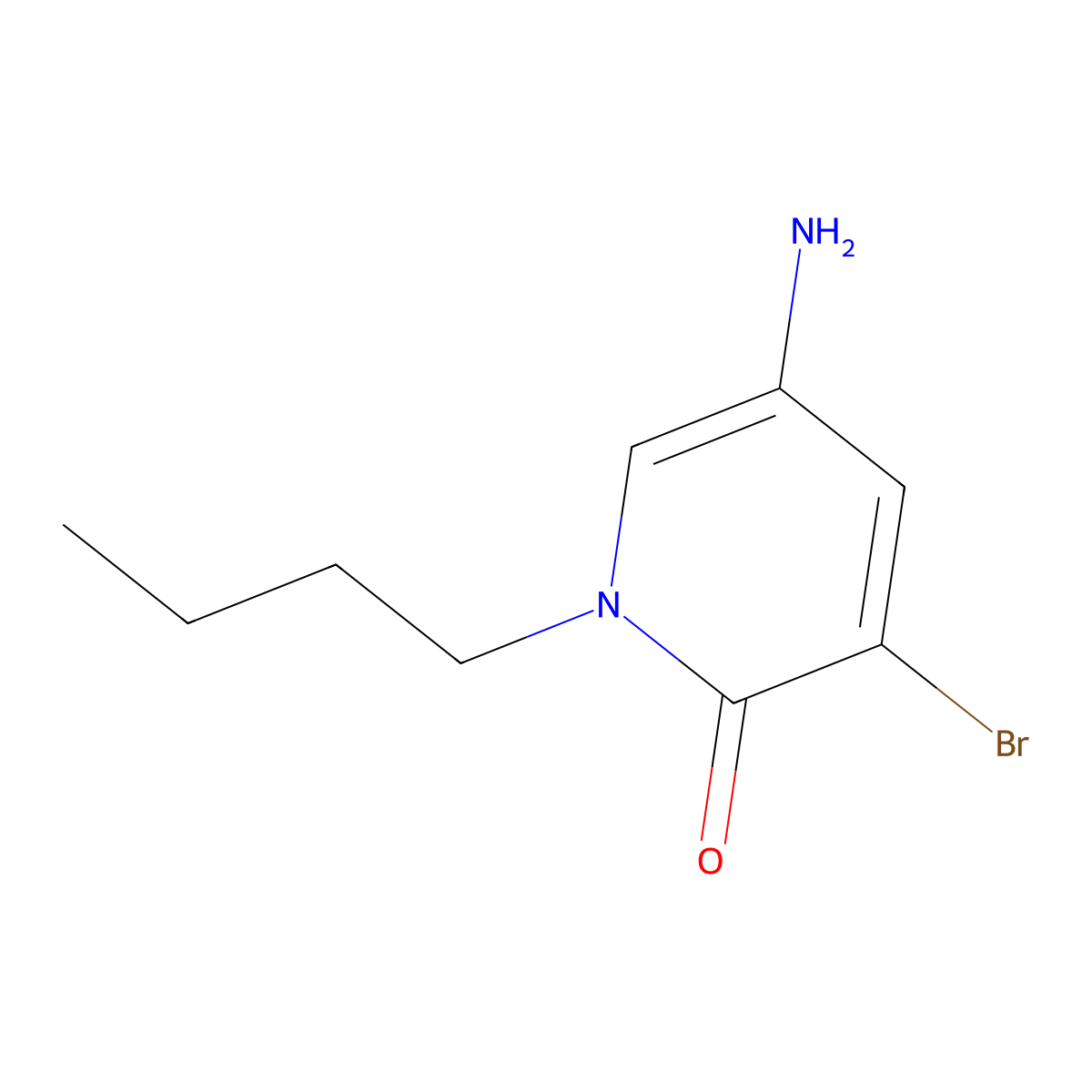 5-Amino-3-bromo-1-butyl-1,2-dihydropyridin-2-one molecular structure, CAS 1514813-67-2