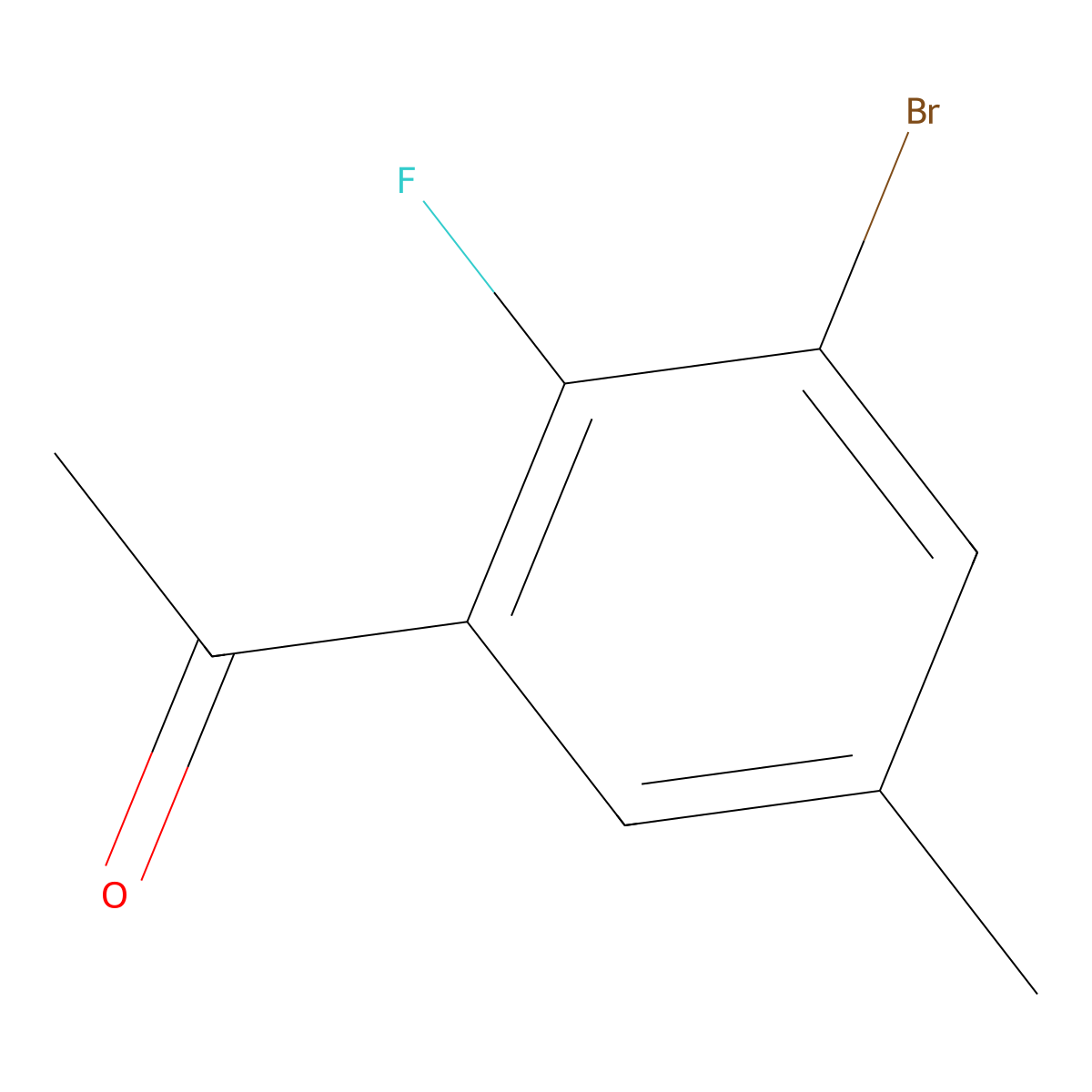 1-(3-Bromo-2-fluoro-5-methylphenyl)ethanone molecular structure, CAS 1514822-22-0