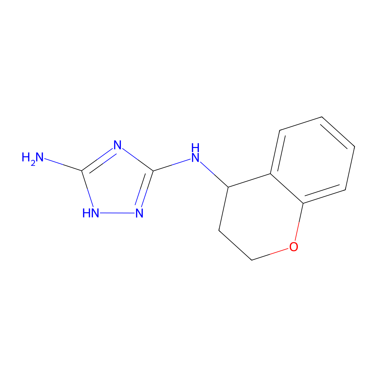 N3-(3,4-dihydro-2H-1-benzopyran-4-yl)-4H-1,2,4-triazole-3,5-diamine molecular structure, CAS 1514828-99-9