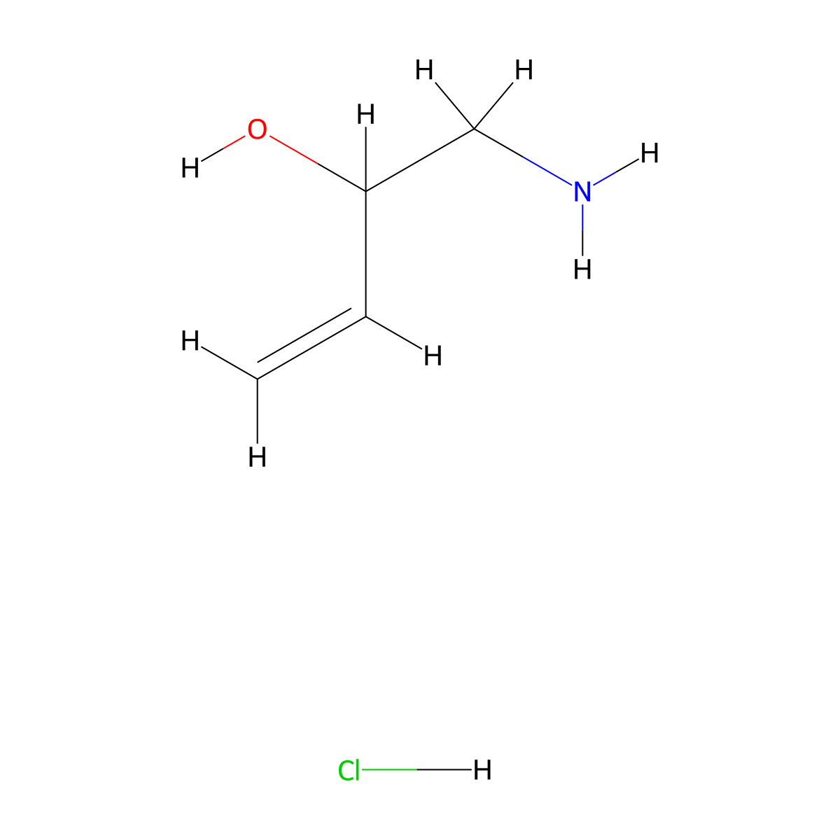 1-Aminobut-3-en-2-ol hydrochloride molecular structure, CAS 1514832-70-2