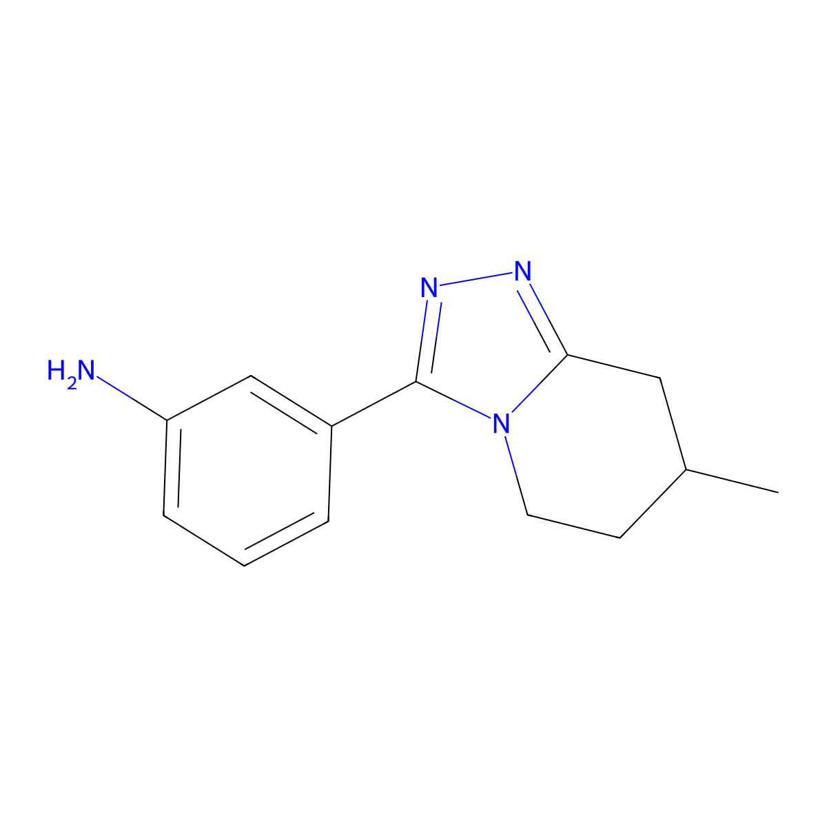 3-{7-methyl-5H,6H,7H,8H-[1,2,4]triazolo[4,3-a]pyridin-3-yl}aniline molecular structure, CAS 1514845-69-2