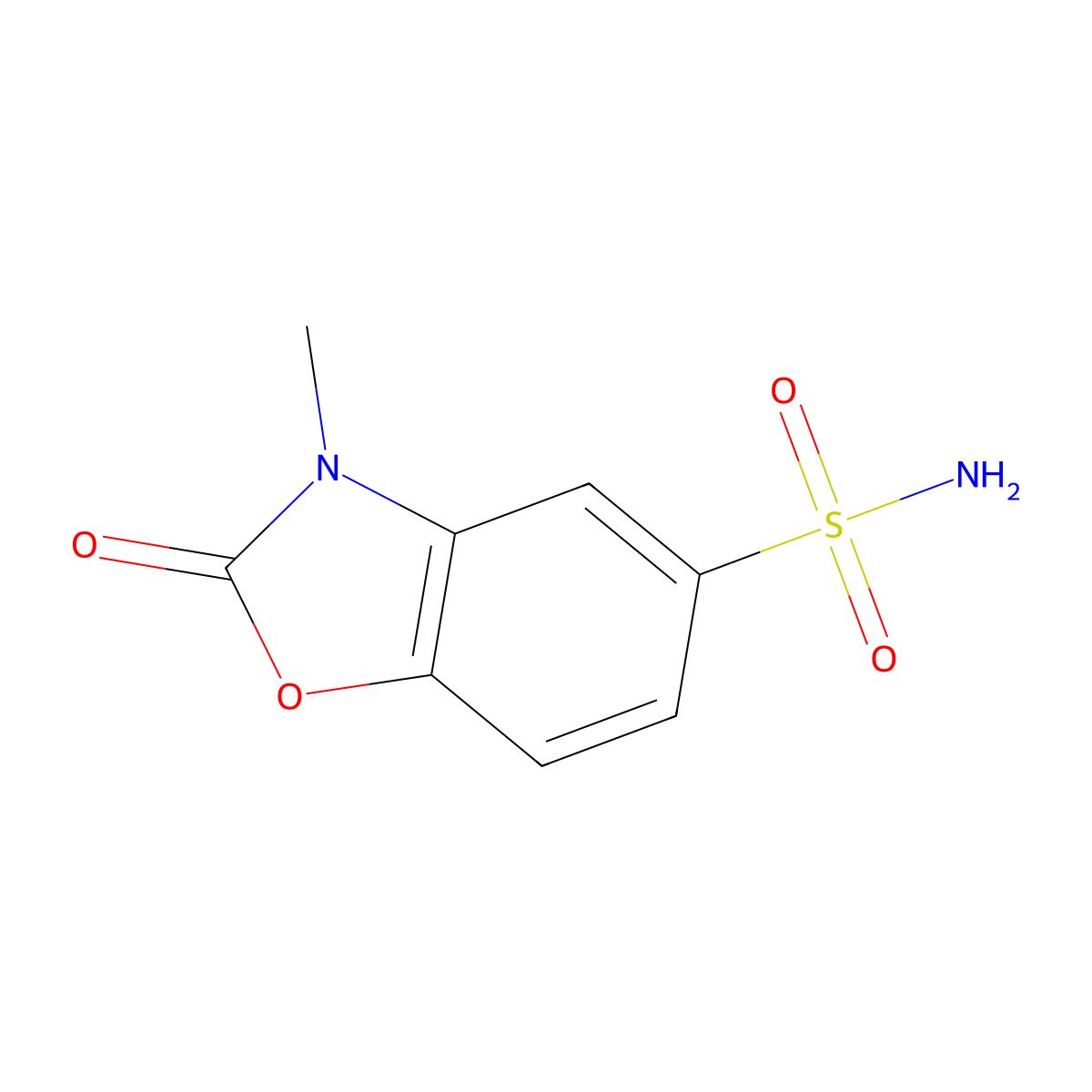 3-Methyl-2-oxo-2,3-dihydrobenzo[d]oxazole-5-sulfonamide molecular structure, CAS 1514854-90-0