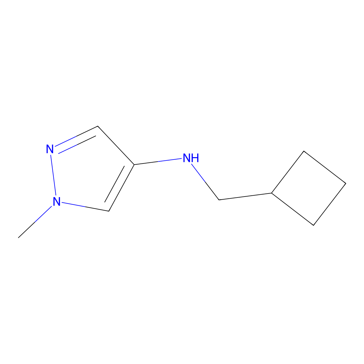 N-(cyclobutylmethyl)-1-methyl-1H-pyrazol-4-amine molecular structure, CAS 1514855-09-4
