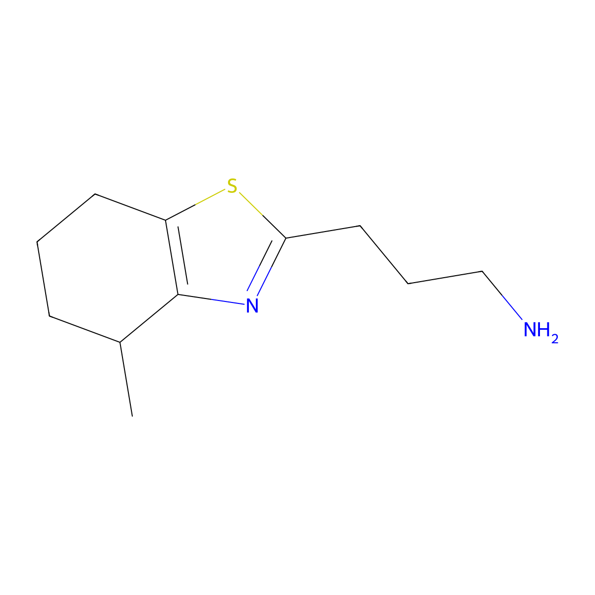 3-(4-Methyl-4,5,6,7-tetrahydro-1,3-benzothiazol-2-yl)propan-1-amine molecular structure, CAS 1514857-79-4