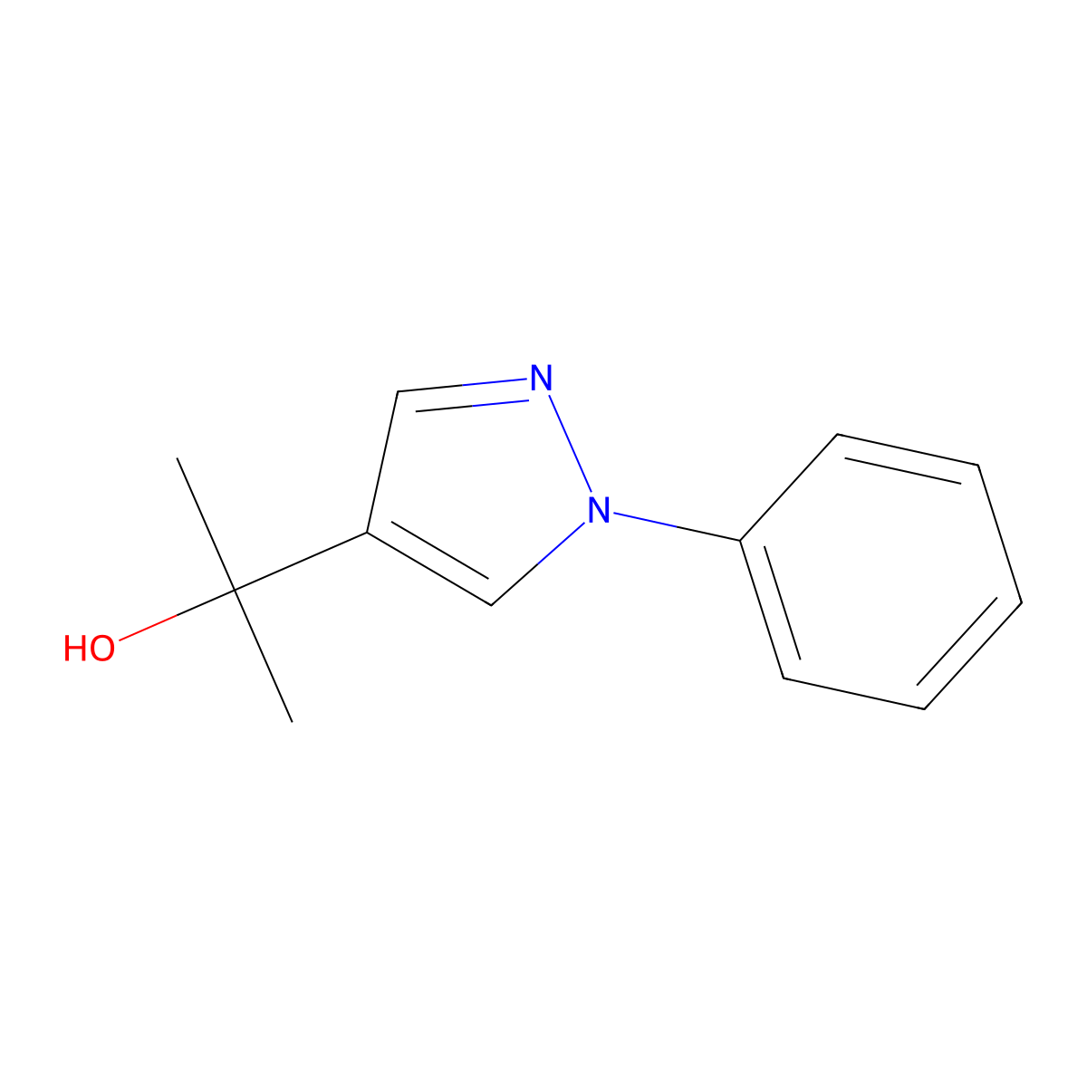 2-(1-phenyl-1H-pyrazol-4-yl)propan-2-ol molecular structure, CAS 1514860-26-4