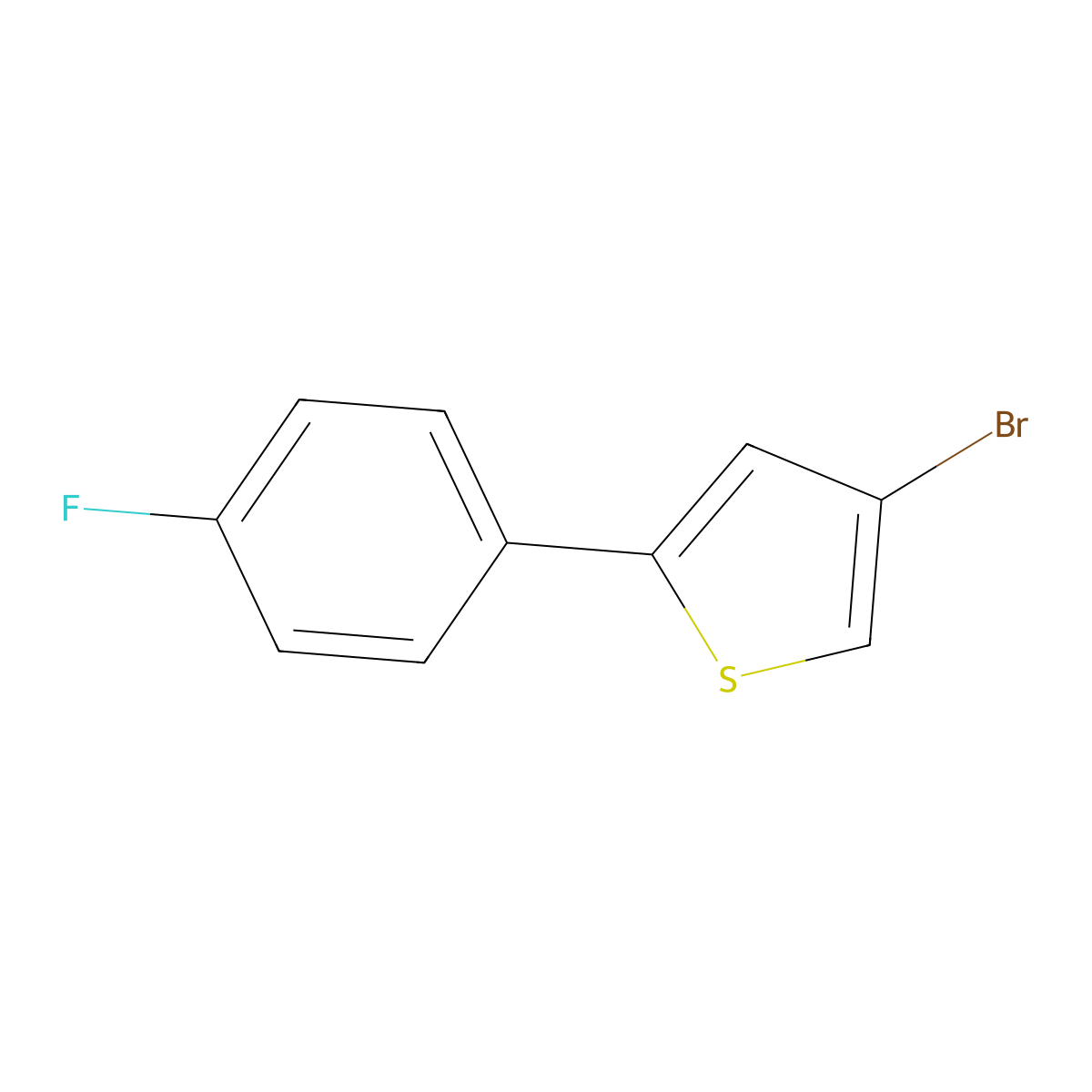 4-Bromo-2-(4-fluorophenyl)thiophene molecular structure, CAS 1514864-43-7