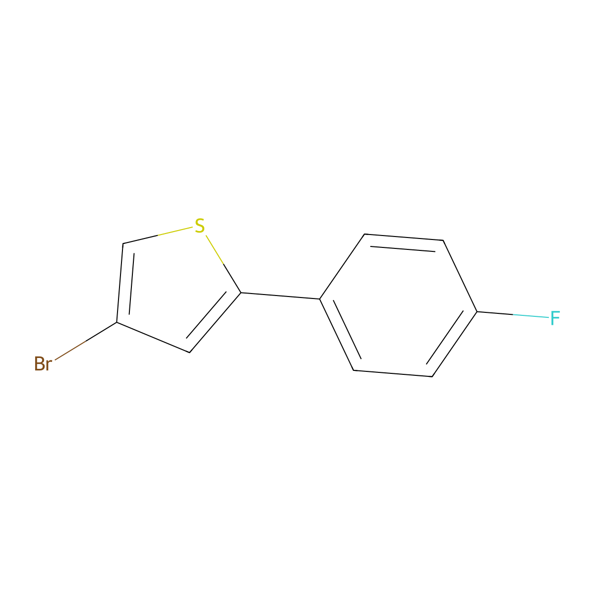 4-Bromo-2-(4-fluorophenyl)thiophene molecular structure, CAS 1514864-43-7