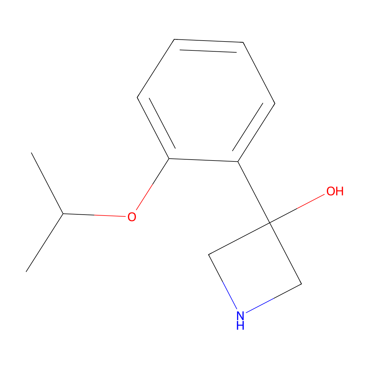 3-[2-(Propan-2-yloxy)phenyl]azetidin-3-ol molecular structure, CAS 1514867-23-2