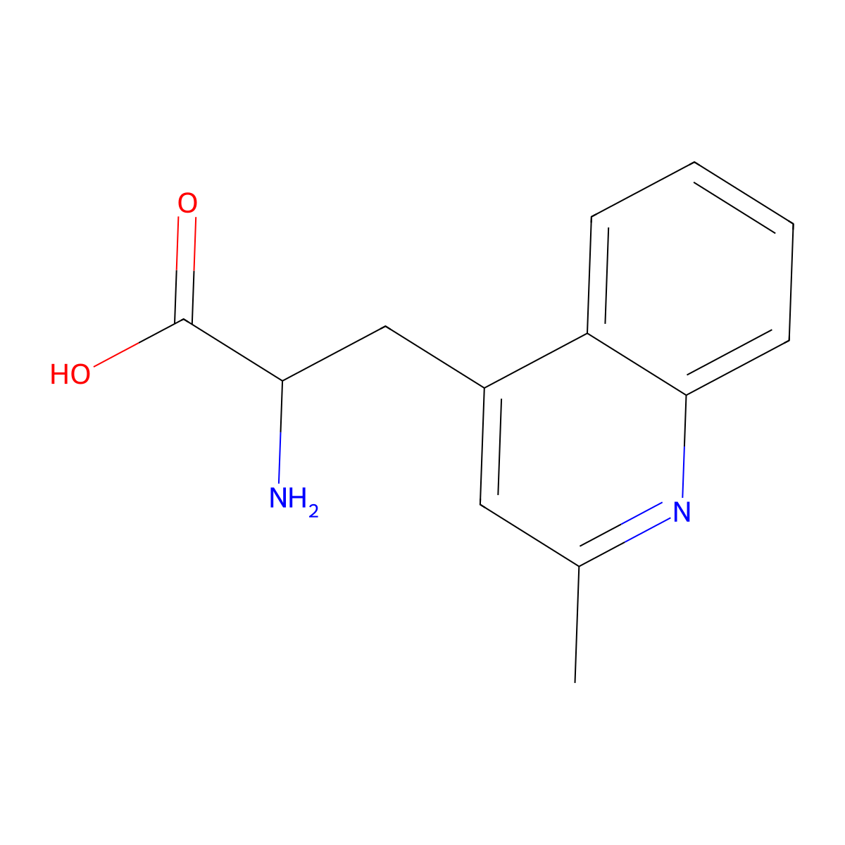 2-Amino-3-(2-methylquinolin-4-yl)propanoic acid molecular structure, CAS 1514874-09-9