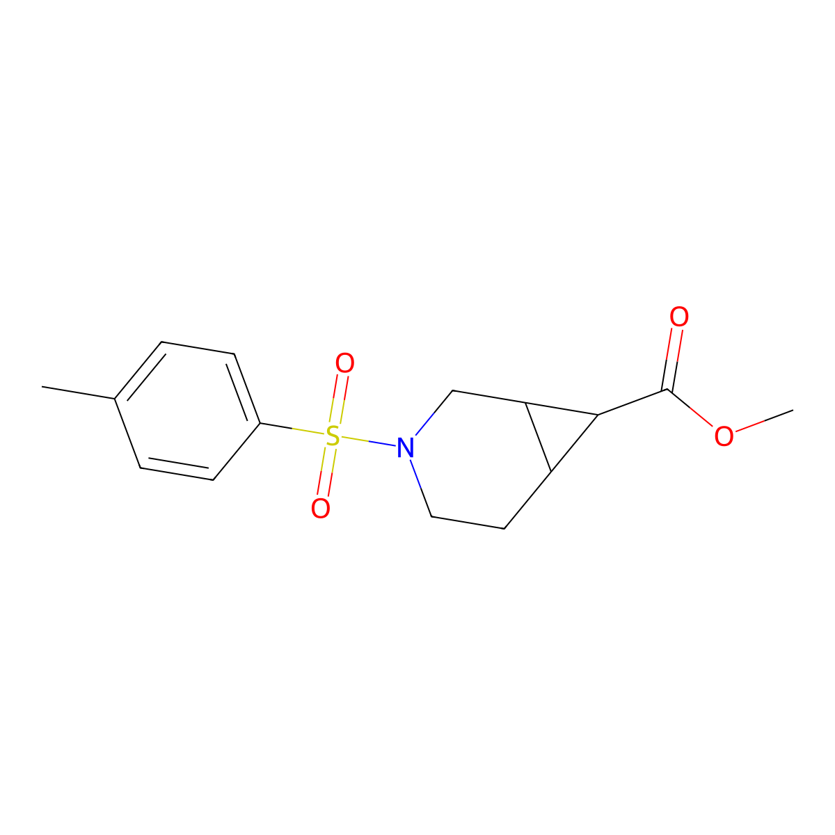 Racemic-(1R,6S,7R)-Methyl 3-Tosyl-3-Azabicyclo[4.1.0]Heptane-7-Carboxylate molecular structure, CAS 1514892-49-9