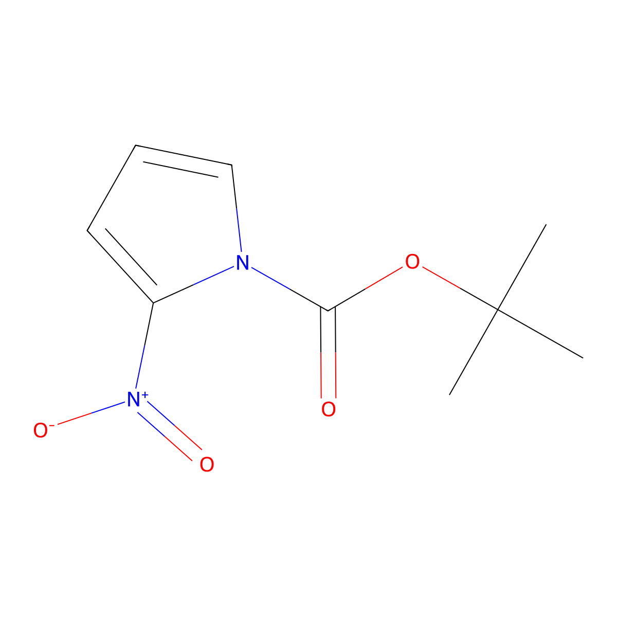 tert-Butyl 2-nitro-1H-pyrrole-1-carboxylate molecular structure, CAS 1514893-97-0