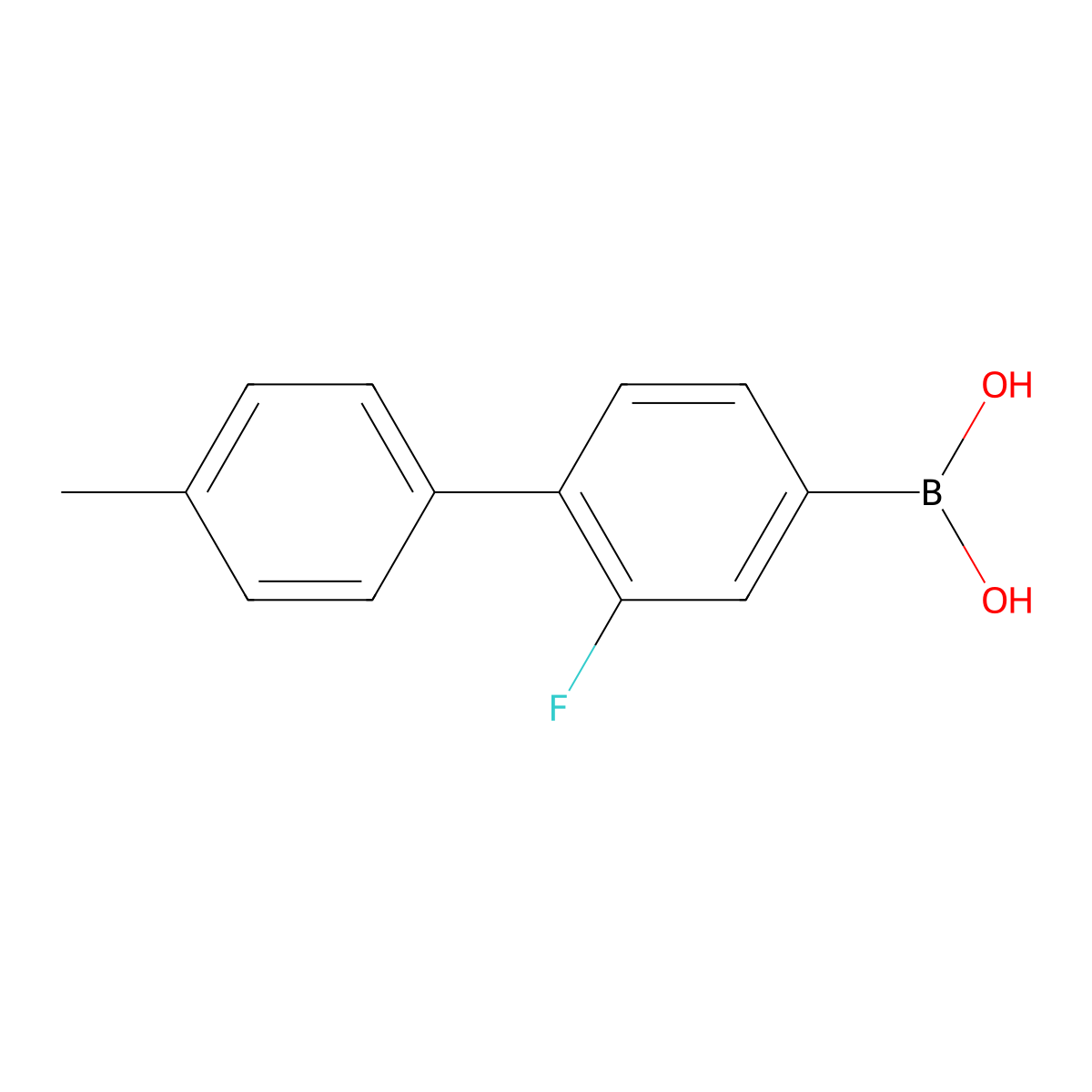 (2-Fluoro-4'-methyl-[1,1'-biphenyl]-4-yl)boronic acid molecular structure, CAS 1514897-11-0