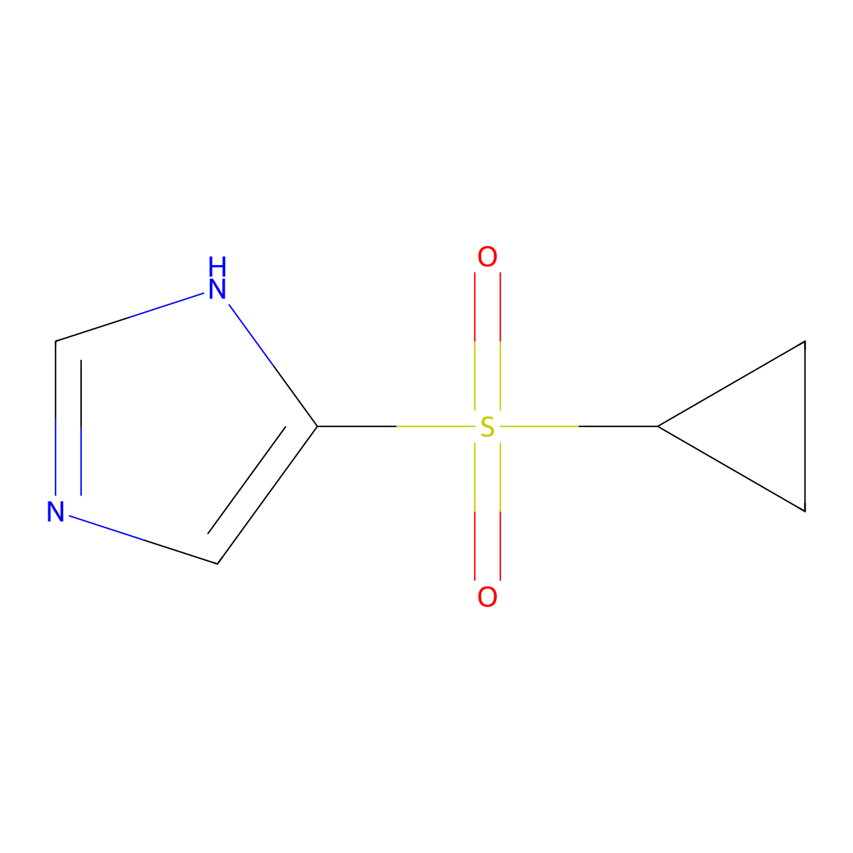 1H-Imidazole, 5-(cyclopropylsulfonyl)- molecular structure, CAS 1514898-30-6