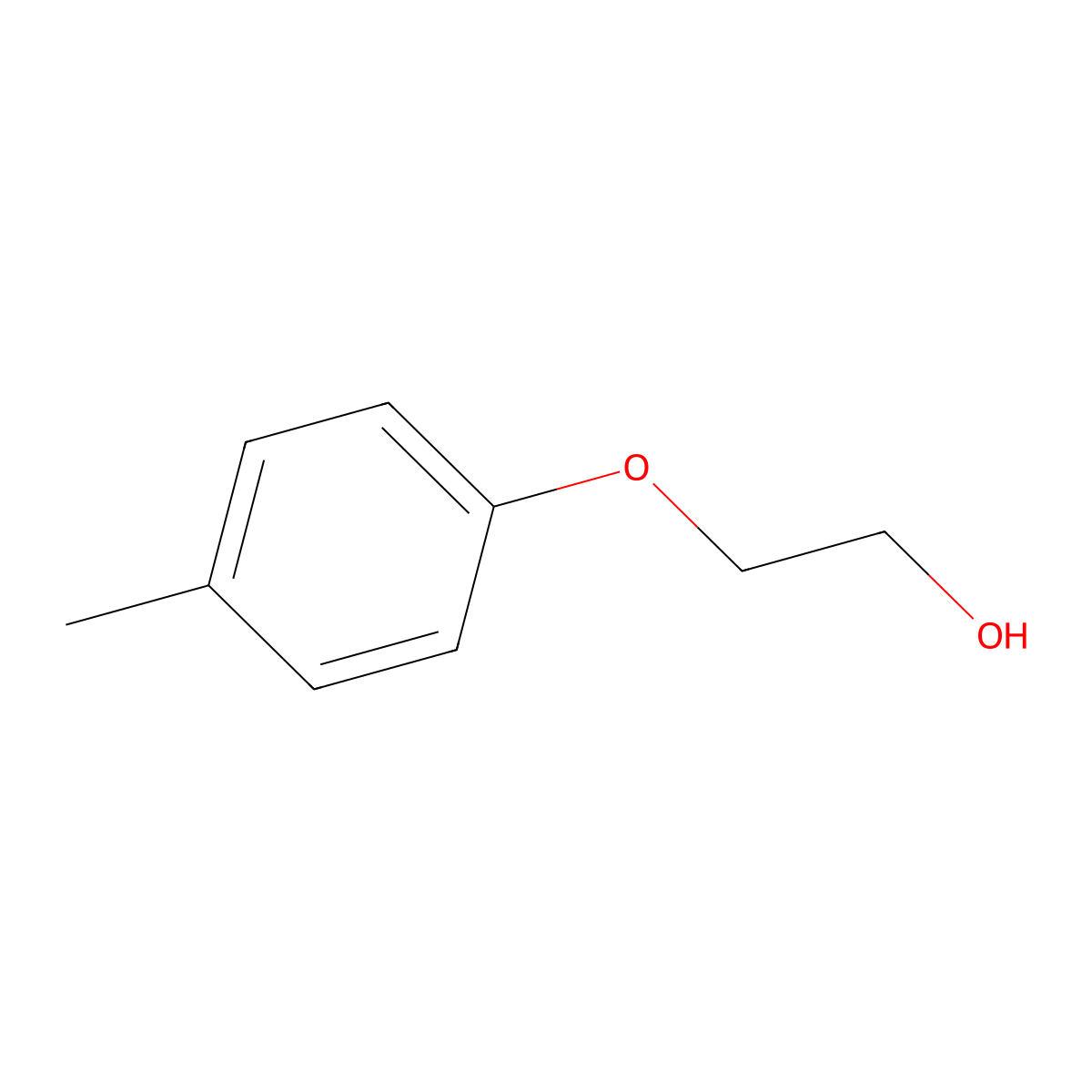 2-(4-Methylphenoxy)ethanol molecular structure, CAS 15149-10-7