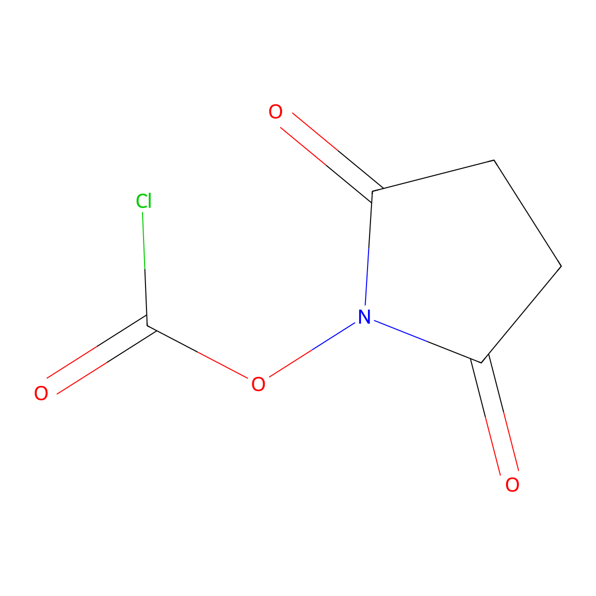 2,5-Dioxopyrrolidin-1-YL chloroformate molecular structure, CAS 15149-73-2