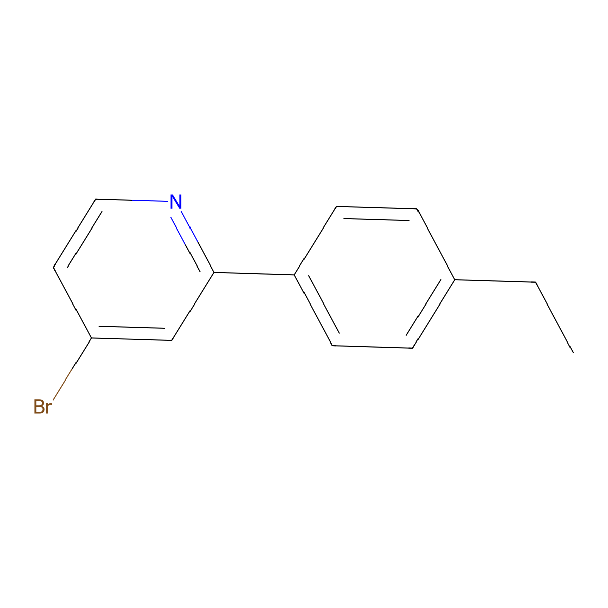 4-Bromo-2-(4-ethylphenyl)pyridine molecular structure, CAS 1514914-34-1