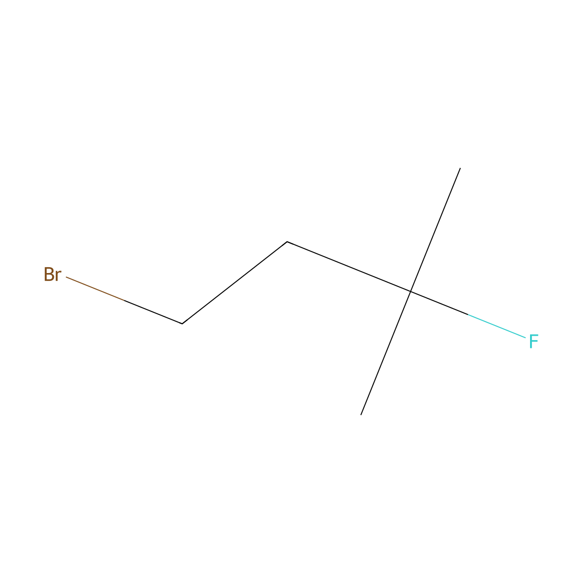 1-Bromo-3-fluoro-3-methylbutane molecular structure, CAS 1514922-17-8